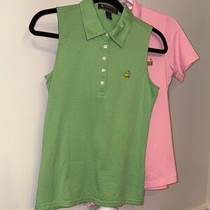 Bundle Masters polo shirts small green and pink excellent condition